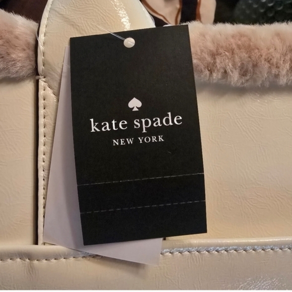 Kate Spade Faux Shearling Tote Large NWT - Picture 5 of 7